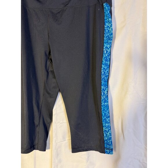 Danskin Gray Yoga Pants Leggings Womens Plus 2X Crop Easy Fit Athleisure Workout - Picture 2 of 3